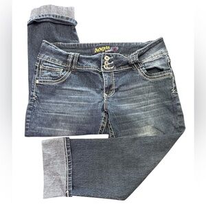 Angels Jeans Brand Dark Blue Cropped Capri Jeans